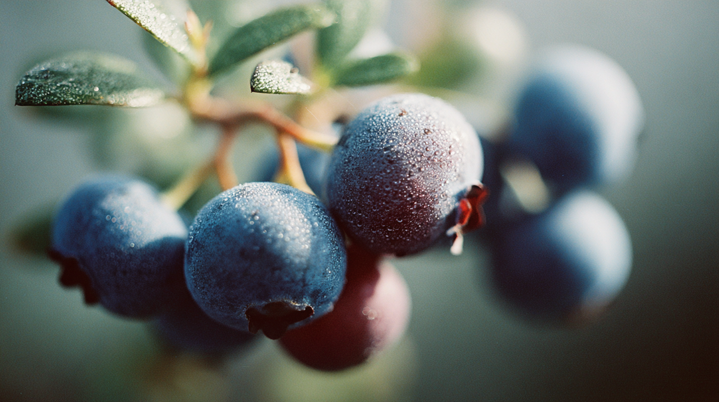 Nordic blueberries in summertime